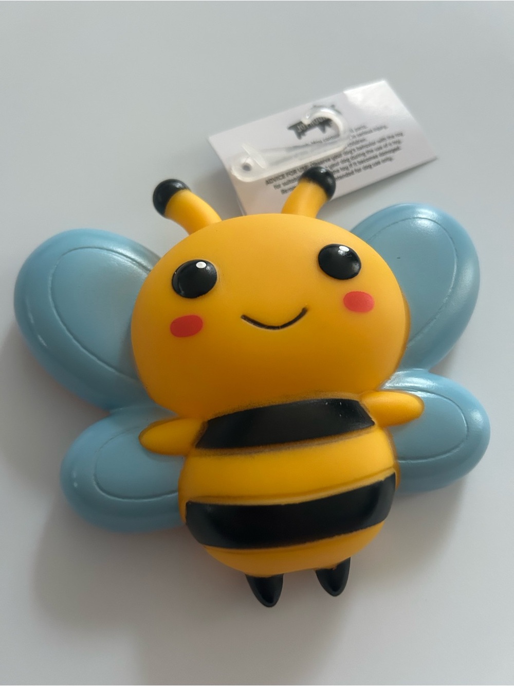 Joyhound Bumblebee Vinyl Squeaker Dog Toy Yellow Blue NWT